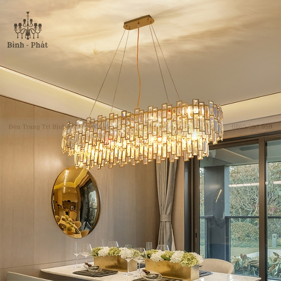 Đèn Chùm Pha Lê Chữ Nhật 161