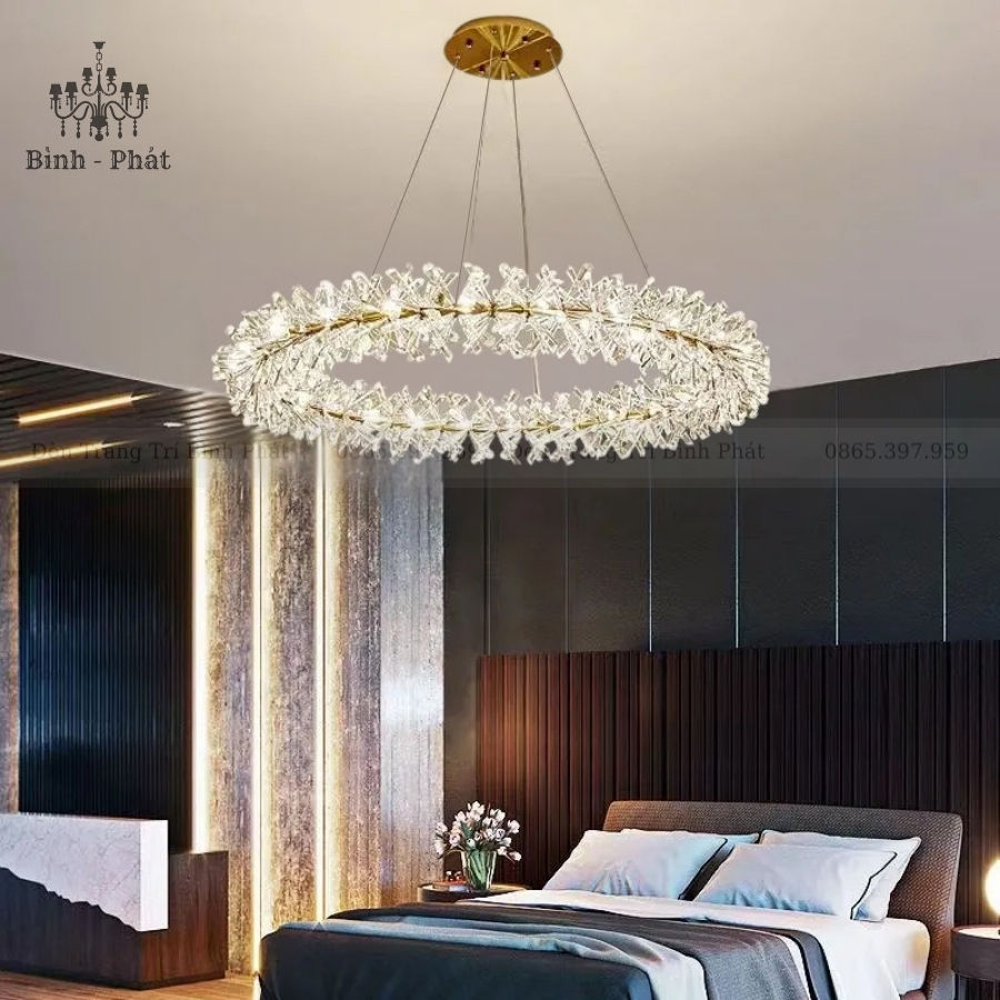 Đèn Chùm Pha Lê Nguyệt Quế