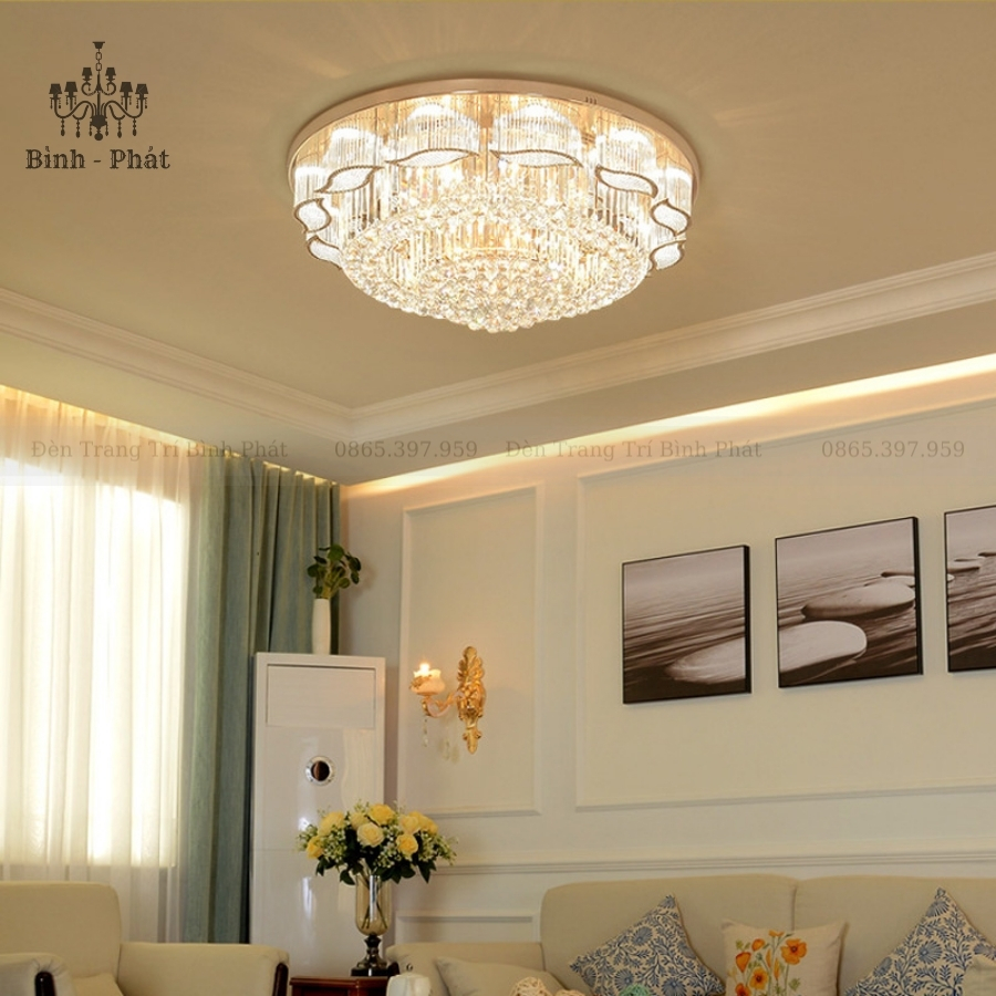 Đèn Ốp Trần Pha Lê Tròn 415
