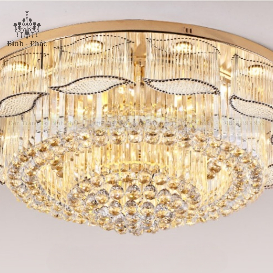 Đèn Ốp Trần Pha Lê Tròn 415