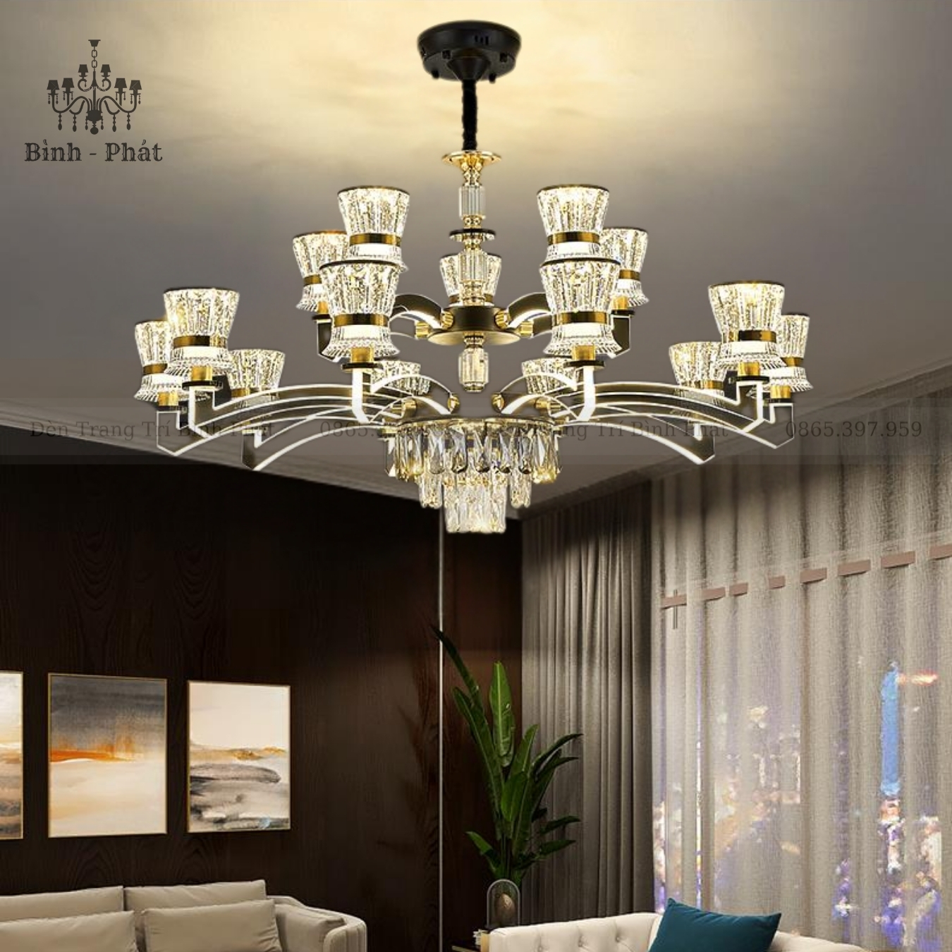 Đèn Chùm Pha Lê 992/18