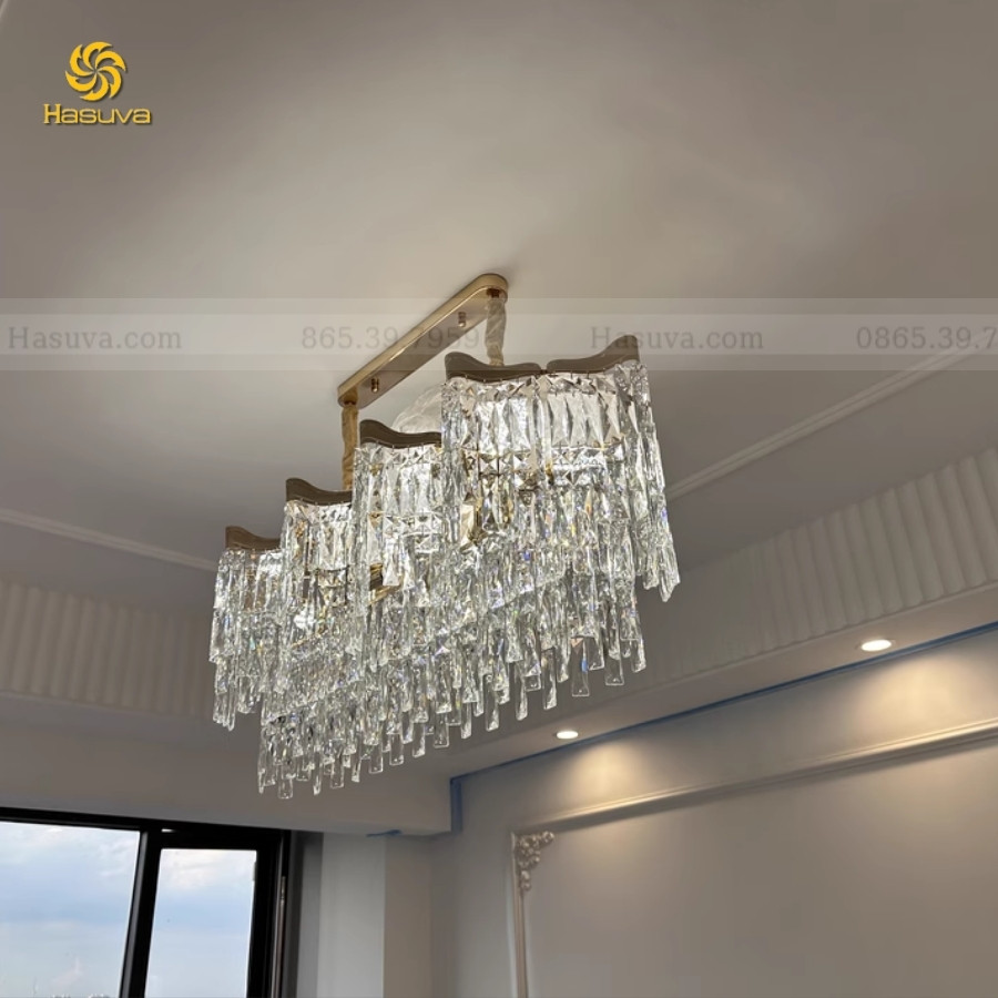 Đèn Thả Pha Lê Chữ Nhật 134/800