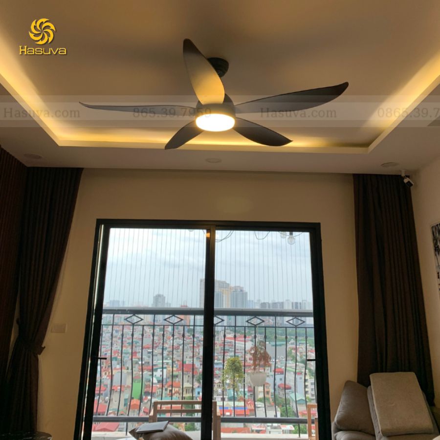 Quạt Trần Đèn 5 Cánh Cong
