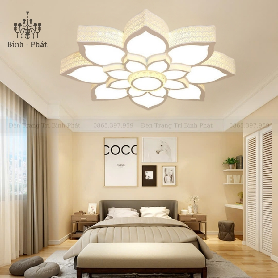 Mâm Ốp Trần 16 Cánh Sen Hộp