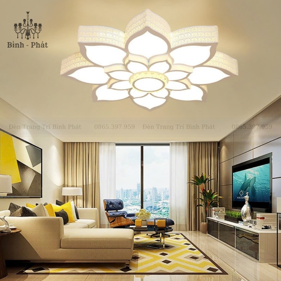 Mâm Ốp Trần 16 Cánh Sen Hộp
