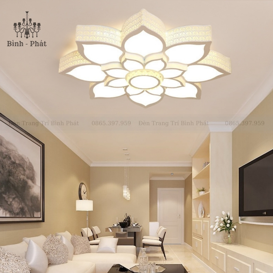 Mâm Ốp Trần 16 Cánh Sen Hộp