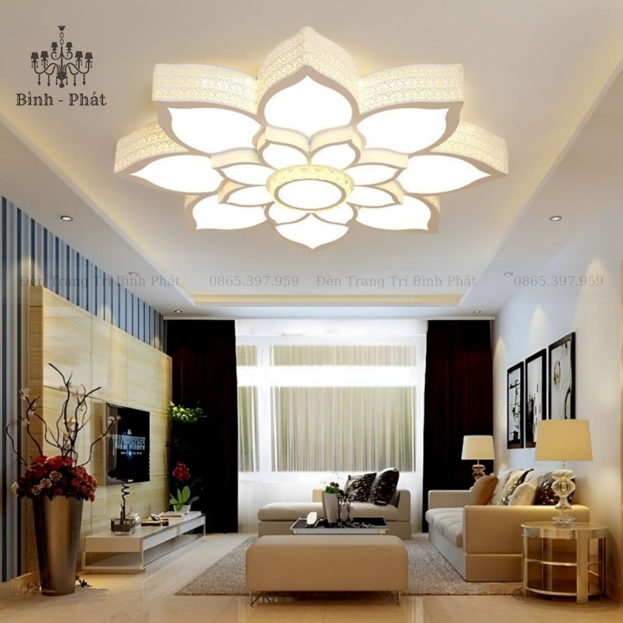 Mâm Ốp Trần 16 Cánh Sen Hộp