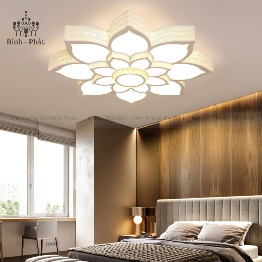 Mâm Ốp Trần 16 Cánh Sen Hộp