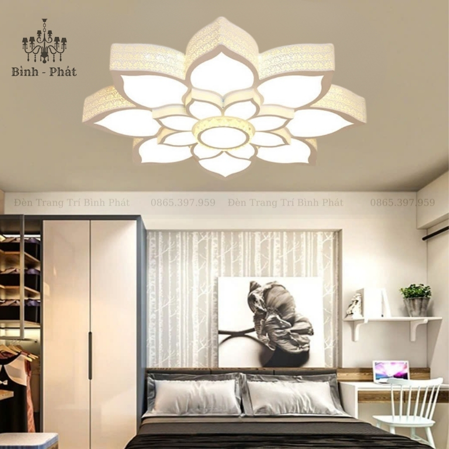 Mâm Ốp Trần 16 Cánh Sen Hộp