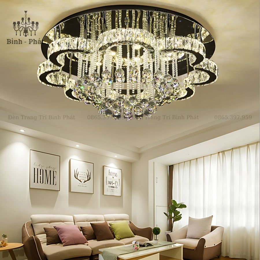 Đèn Mâm Ốp Trần Pha Lê 867