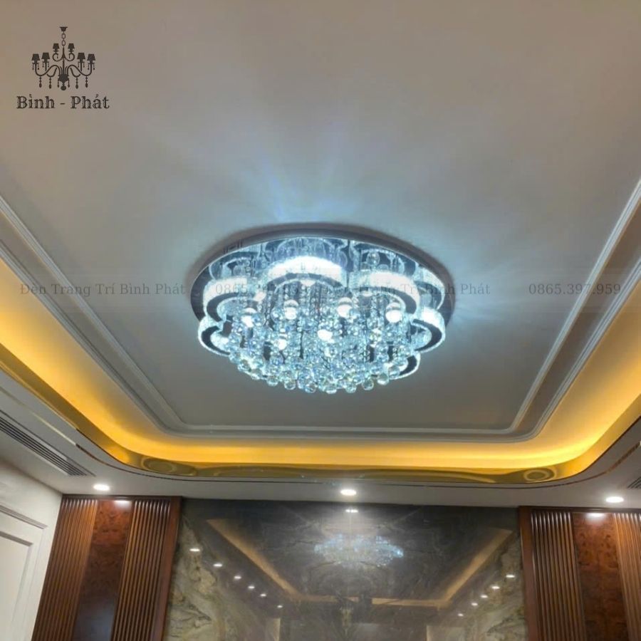 Đèn Mâm Ốp Trần Pha Lê 867