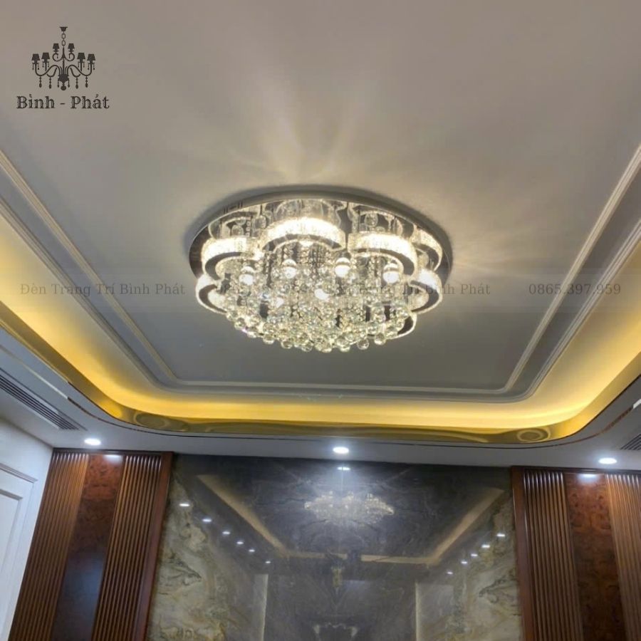 Đèn Mâm Ốp Trần Pha Lê 867