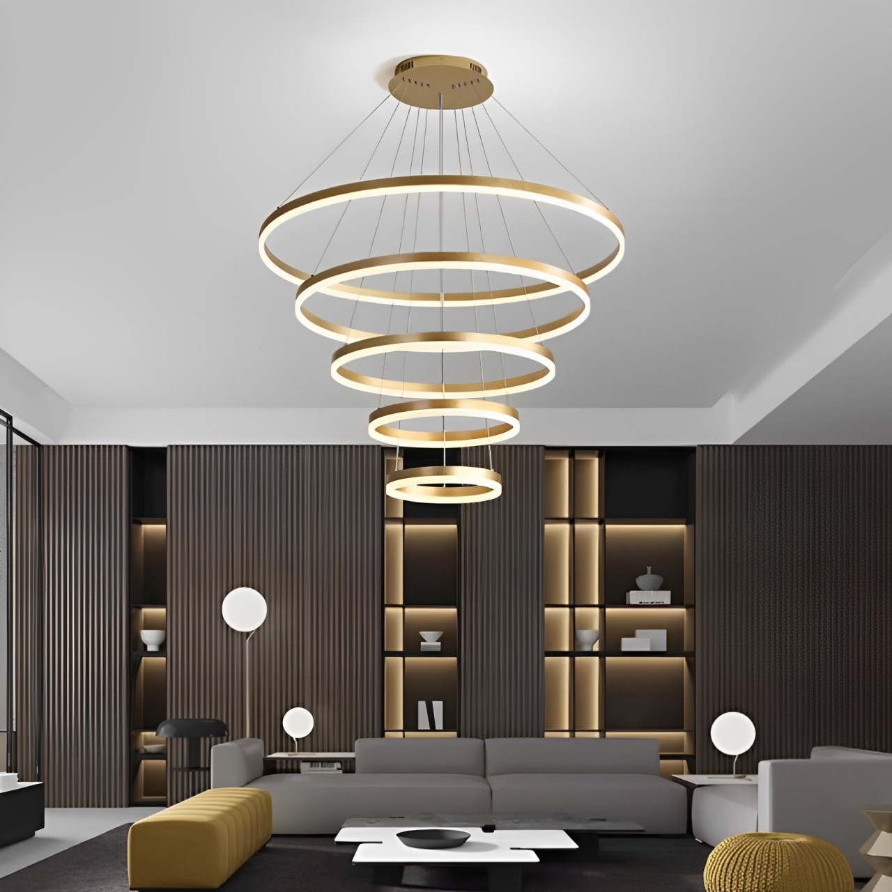 Đèn Thả 5 Vòng LED 919