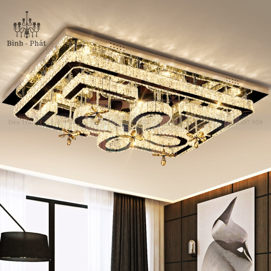 Mâm Ốp Trần Pha Lê 417