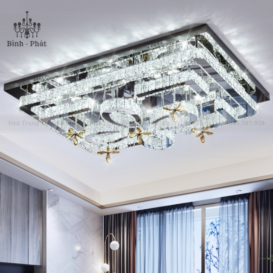Mâm Ốp Trần Pha Lê 417