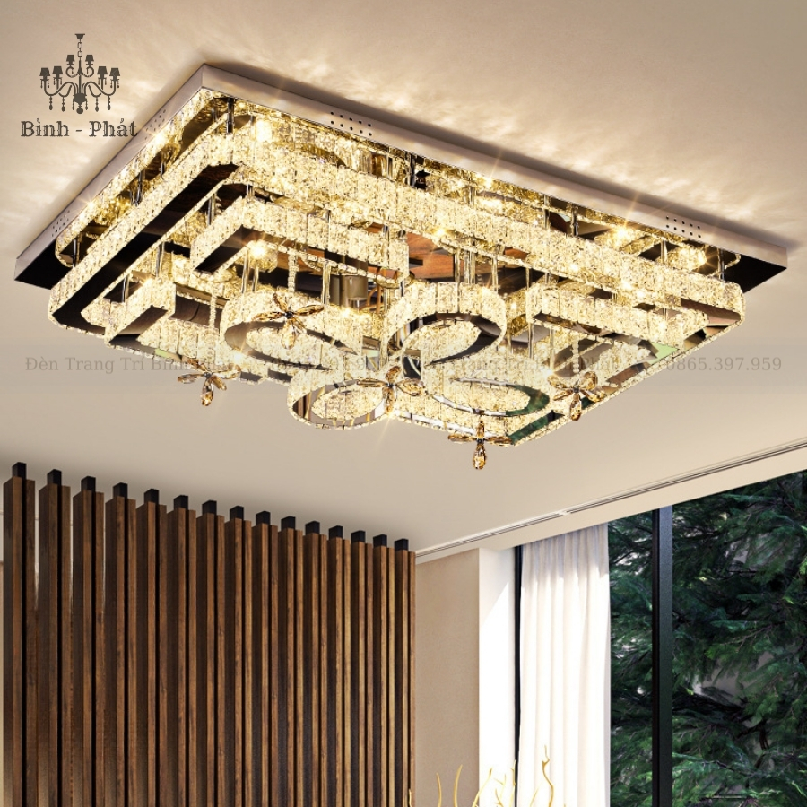 Mâm Ốp Trần Pha Lê 417