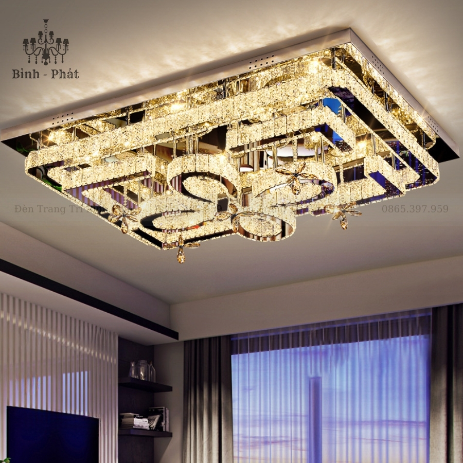 Mâm Ốp Trần Pha Lê 417