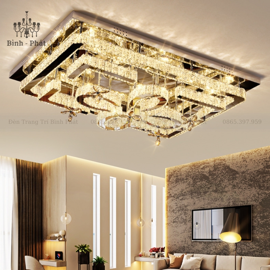Mâm Ốp Trần Pha Lê 417
