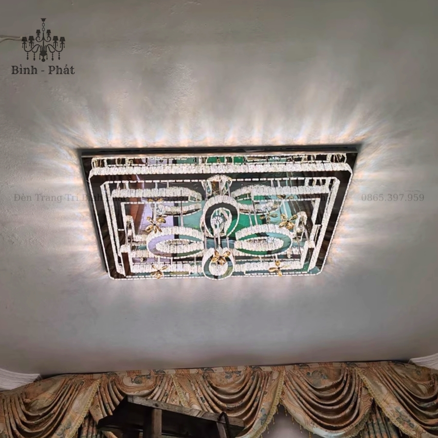 Mâm Ốp Trần Pha Lê 417
