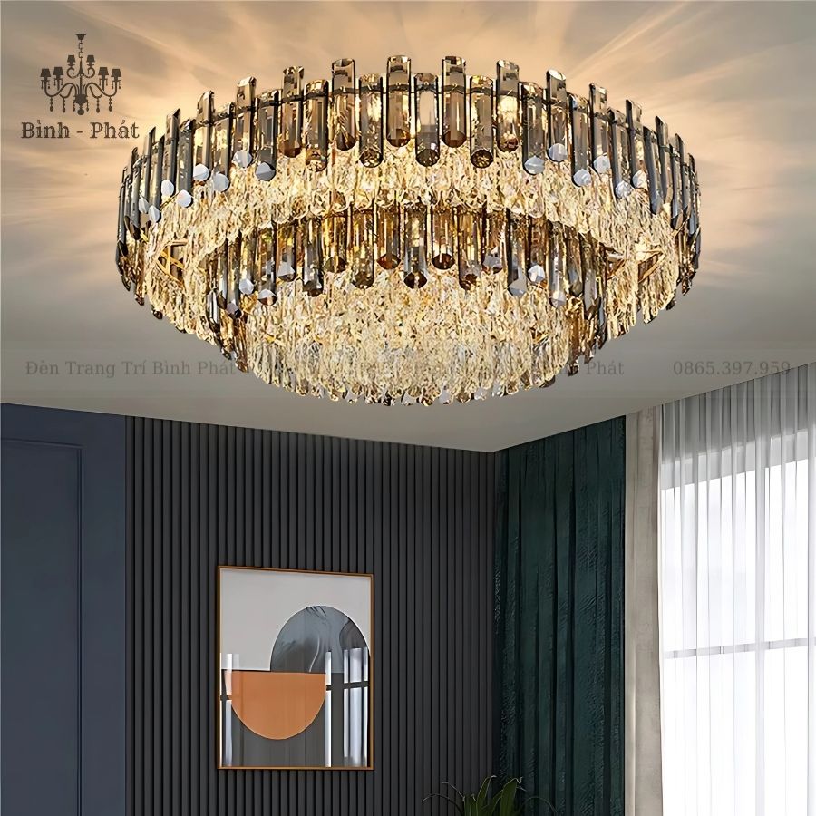 Đèn Mâm Ốp Trần Pha Lê 418