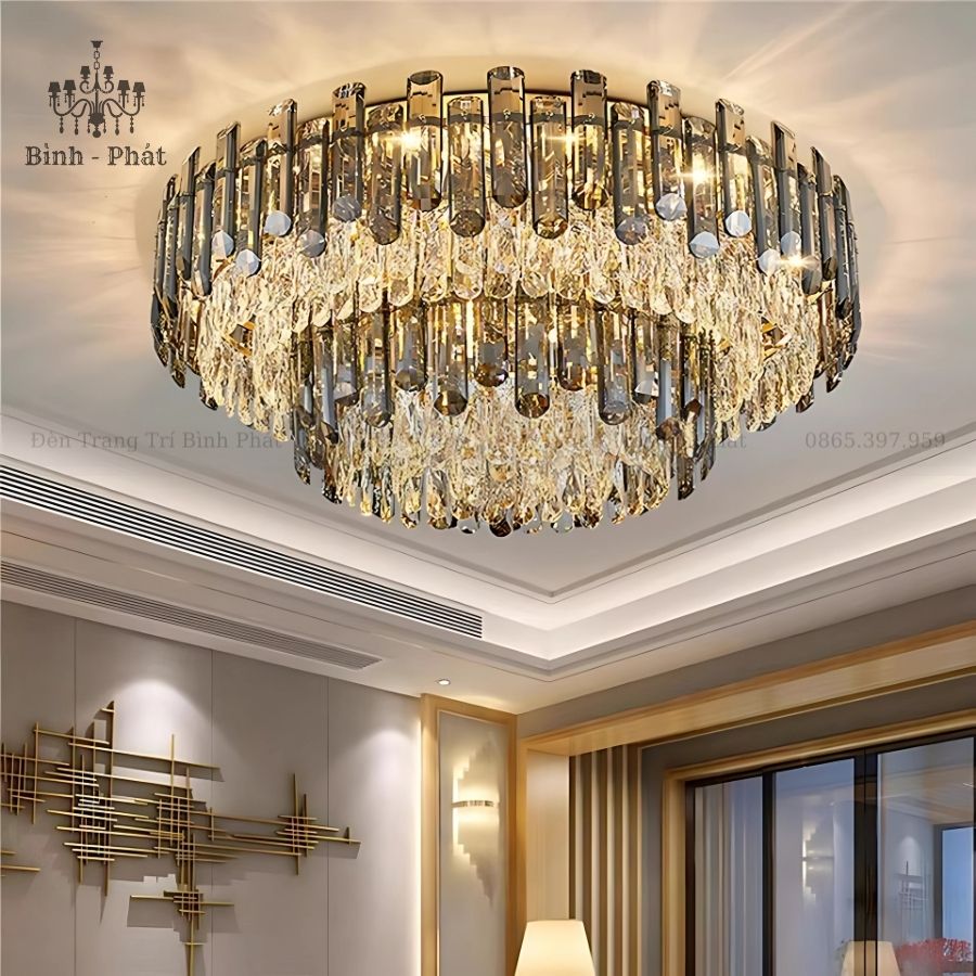 Đèn Mâm Ốp Trần Pha Lê 418
