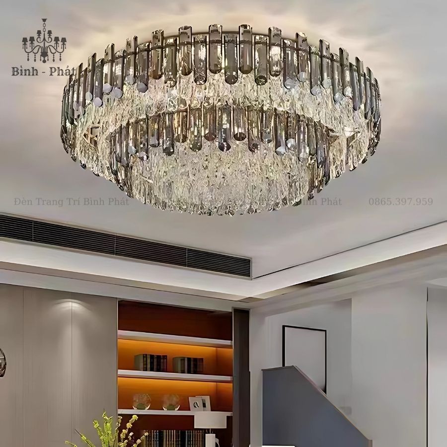 Đèn Mâm Ốp Trần Pha Lê 418