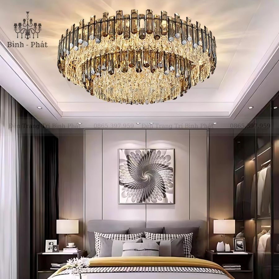 Đèn Mâm Ốp Trần Pha Lê 418